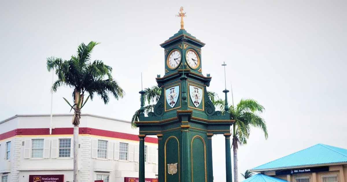 The Circus clock tower in Basseterre, St. Kitts