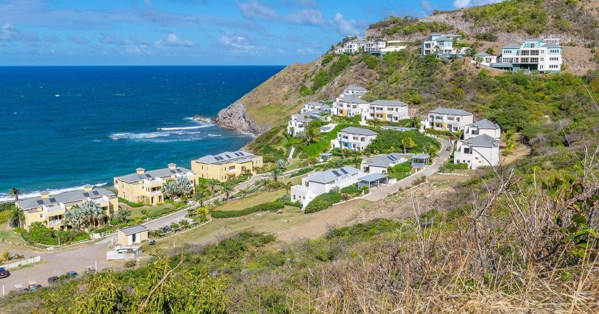 Hillside villas above the Southeast Peninsula, St. Kitts