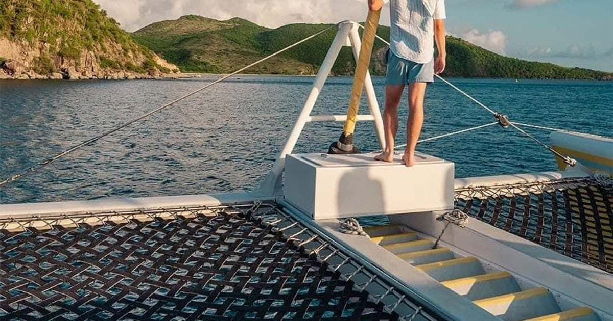 Catamaran under sail off St. Kitts