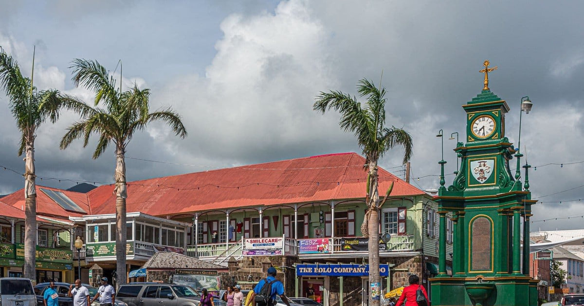 Independence Square and clock tower, Basseterre