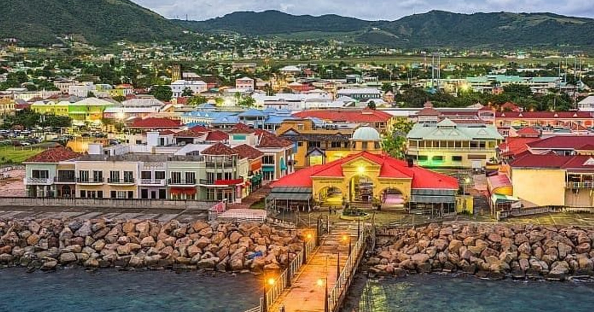 Port Zante and Basseterre from the water, St. Kitts