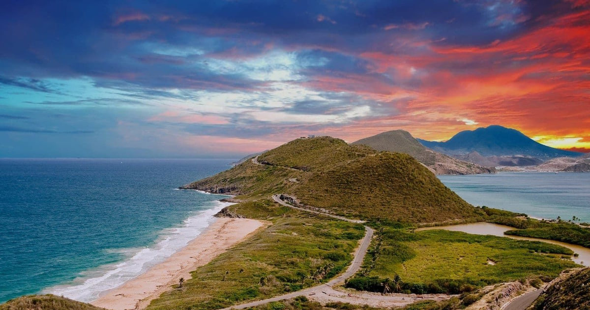 The Southeast Peninsula of St. Kitts at sunset