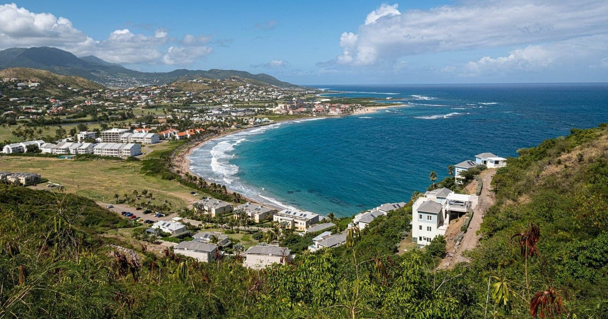 Frigate Bay beach and the Atlantic coast, St. Kitts